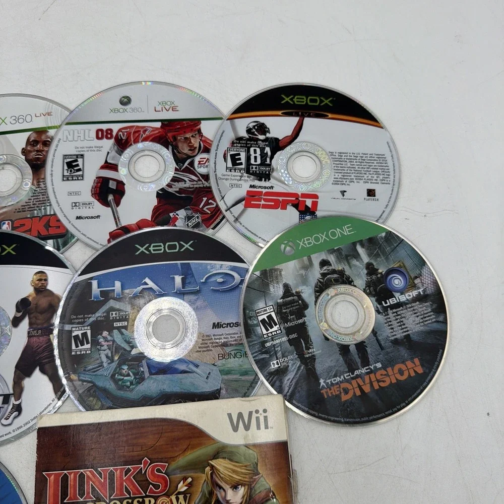 Mixed Console Lot of 10 Untested Video Games Xbox 360, Wii Disc Only